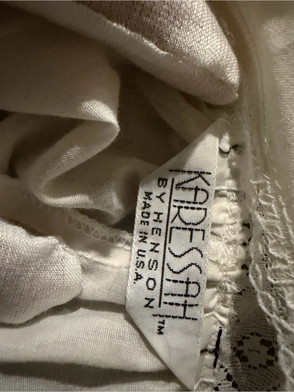 Vintage Karessah By Henson Nightgown Womens Medium White Lace Ruffle Maxi USA